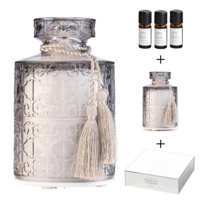 Aroma Diffuser Tassel Grey Edition + spegelfot + doft