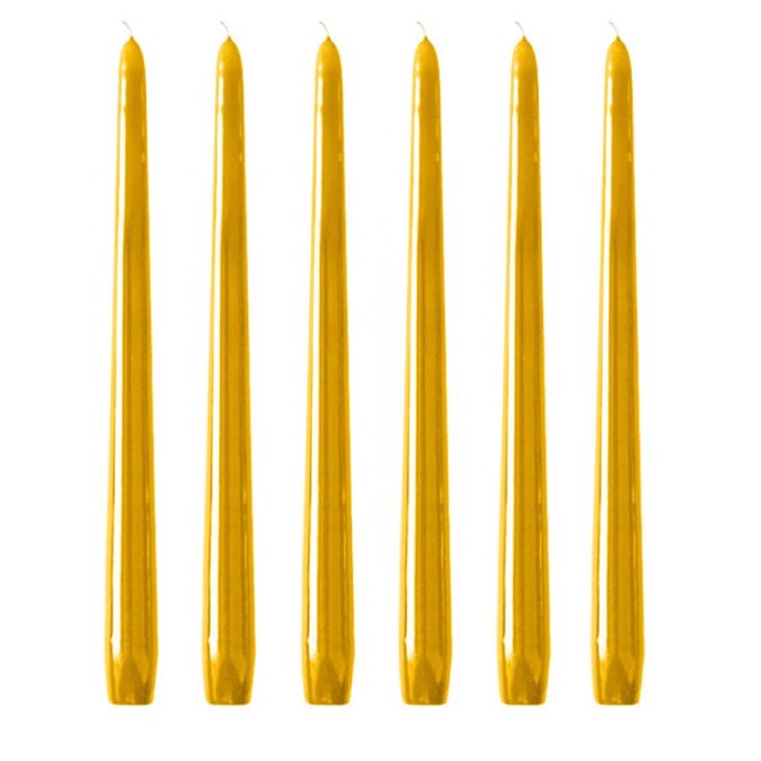 Herrgårdsljus Hilke Collection Senapsgul Glans