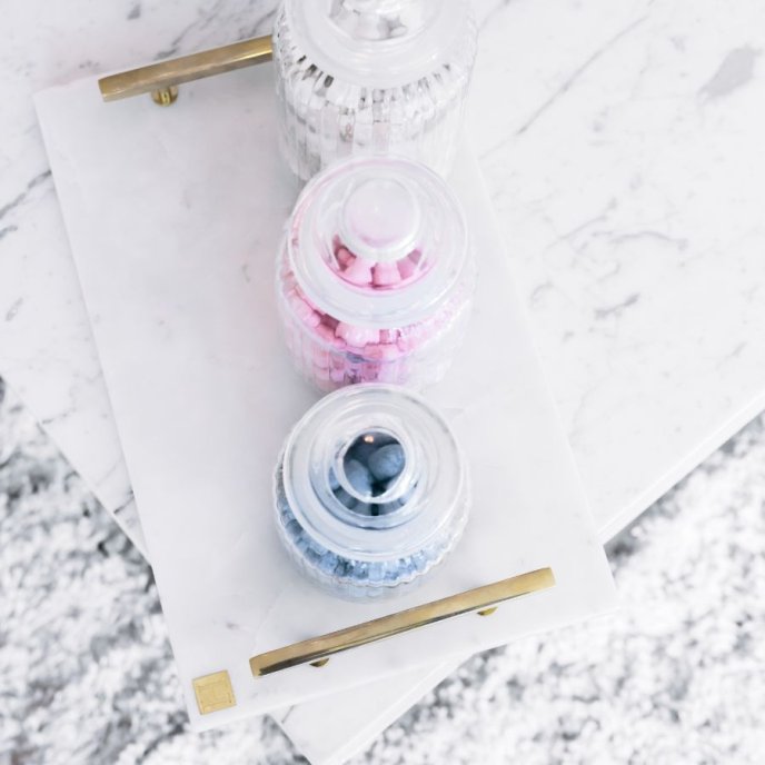 Bricka Marmor mässing Hilke Collection