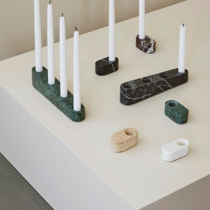 Ljusstake Marmor grön | Spring Copenhagen