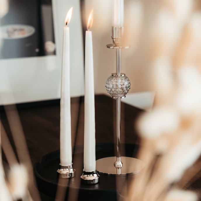 Hilke Ljusstake | Piccolo No2 | Förnicklad Mässing