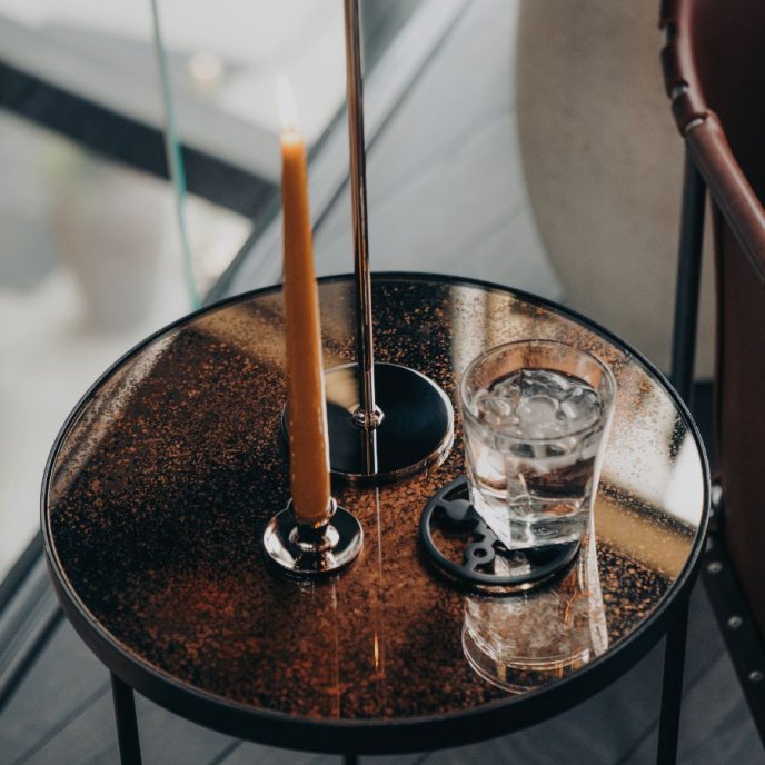 Herrgårdsljus Hilke Collection Senapsgul Glans