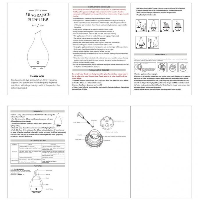 Aroma Diffuser Bamboo Edition Sthlm Fragrance Supplier