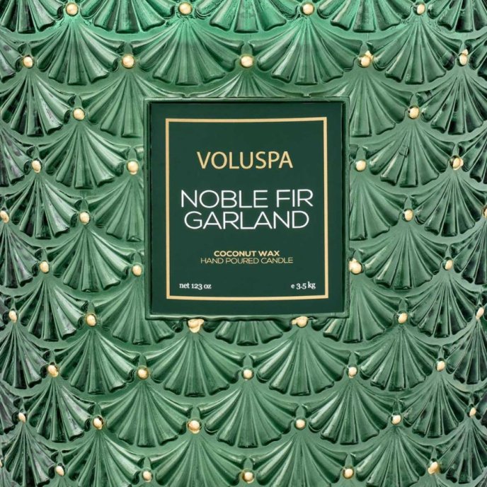 Boxed 5-wick Hearth Candle | Noble Fir Garland