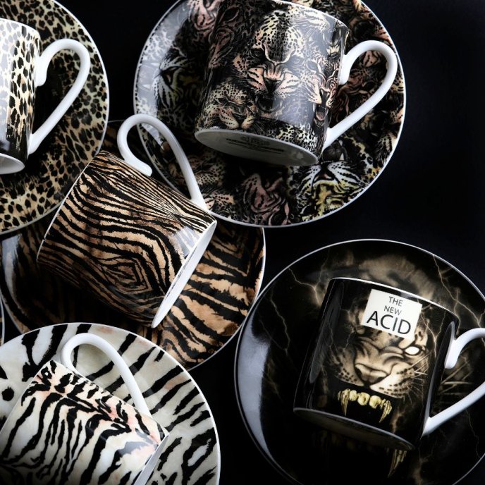 Giftset 2st Kaffekoppar | New Tiger | Roberto Cavalli