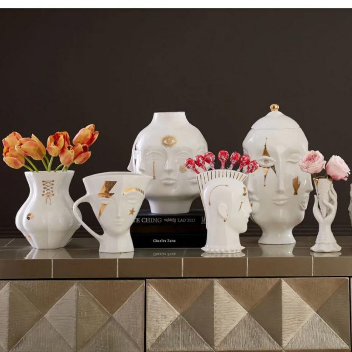 Gilded Dora Maar Vase Large Jonathan Adler