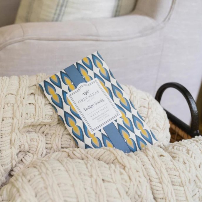 Greenleaf Sachet - Indigo Suede