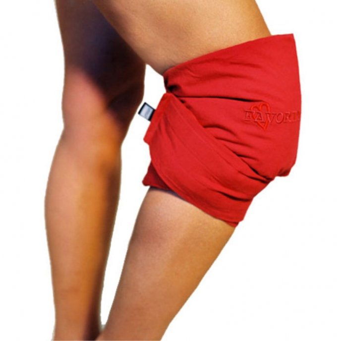 Vetebälte med kardborre röd