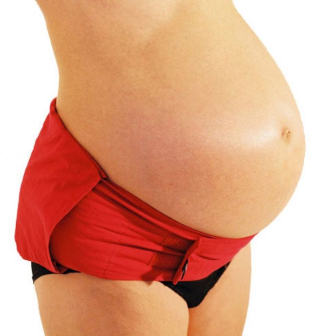 Vetebälte med kardborre röd